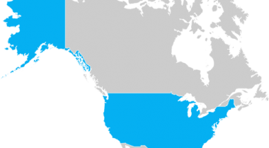 Map of United States of America (USA)