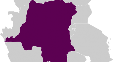 Map of Democratic Republic of Congo