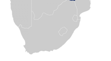 Map of Zimbabwe